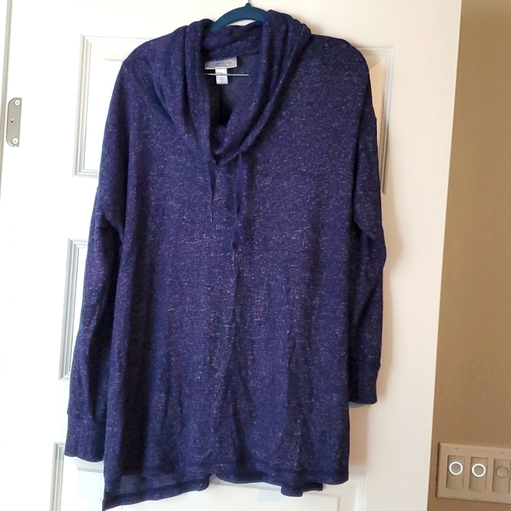 Cowl neck maternity sweater